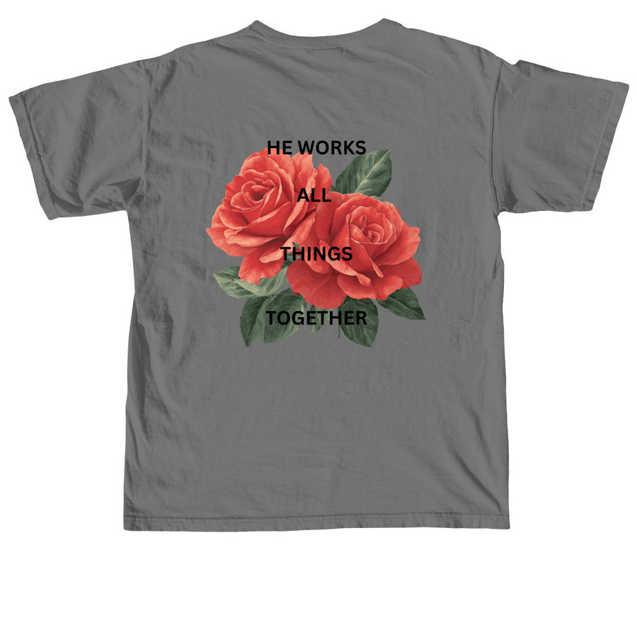 "ALL THINGS TOGETHER" Collection, a Grey Comfort Colors Unisex Tee (back-view)