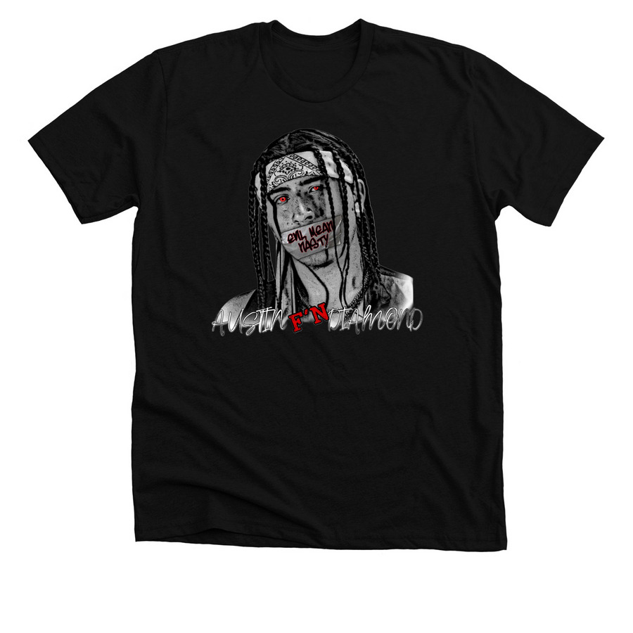 Austin F'n Diamond, a Solid Black Blend Premium Unisex Tee