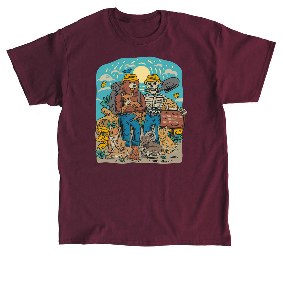 Take Care of The Land, a Maroon Classic Unisex Tee