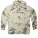 Prus Family Logo in Black, a Olive Tie Dyed Pullover Hoodie
