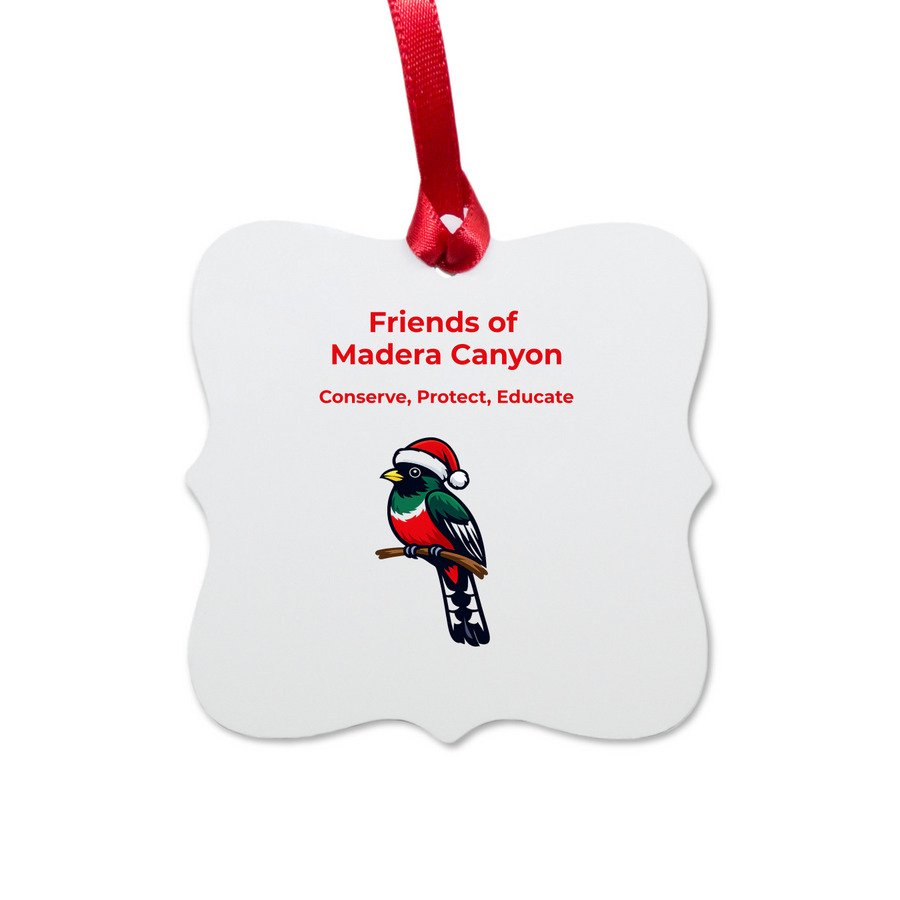 Friends of Madera Canyon, a White Aluminum Square Ornament