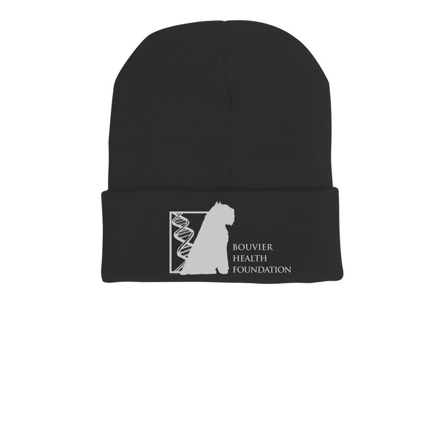 Bouvier Health Foundation, a Black Printed Cuffed Beanie