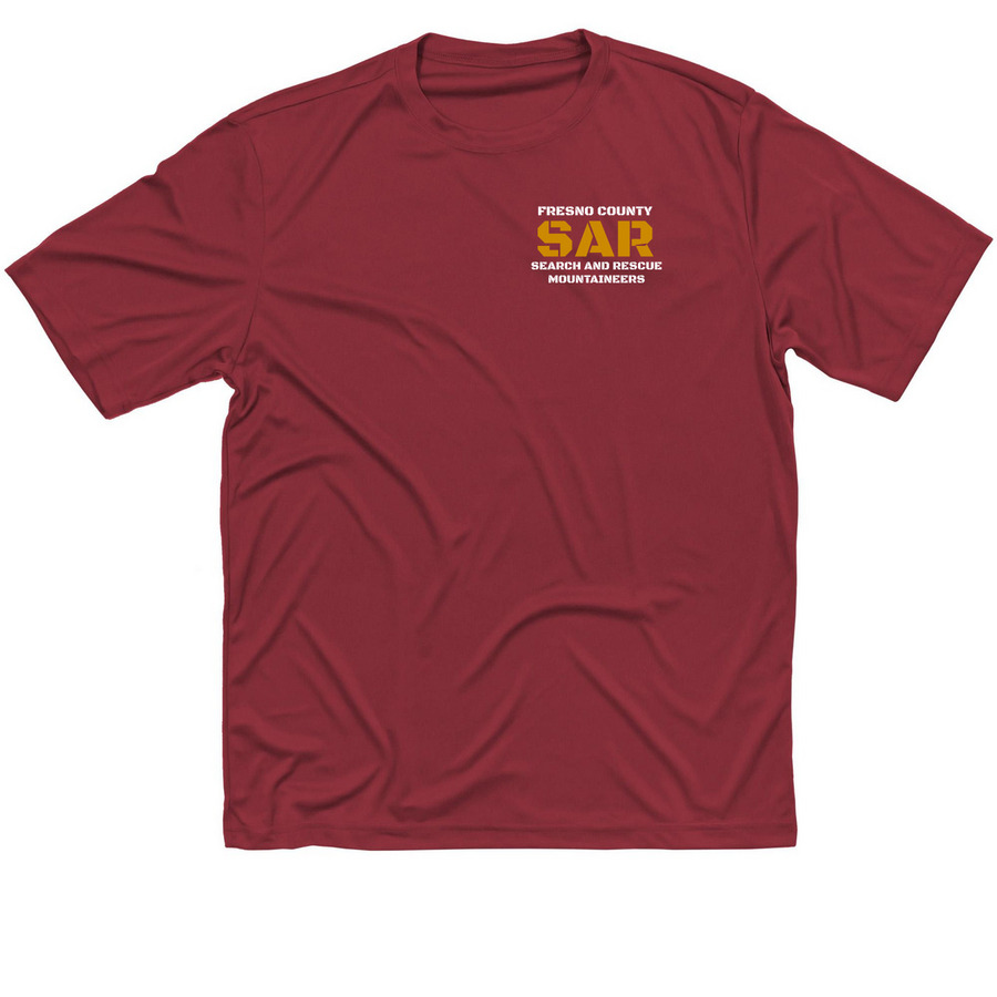 Fresno SAR team gear, a True Red Classic Performance Tee