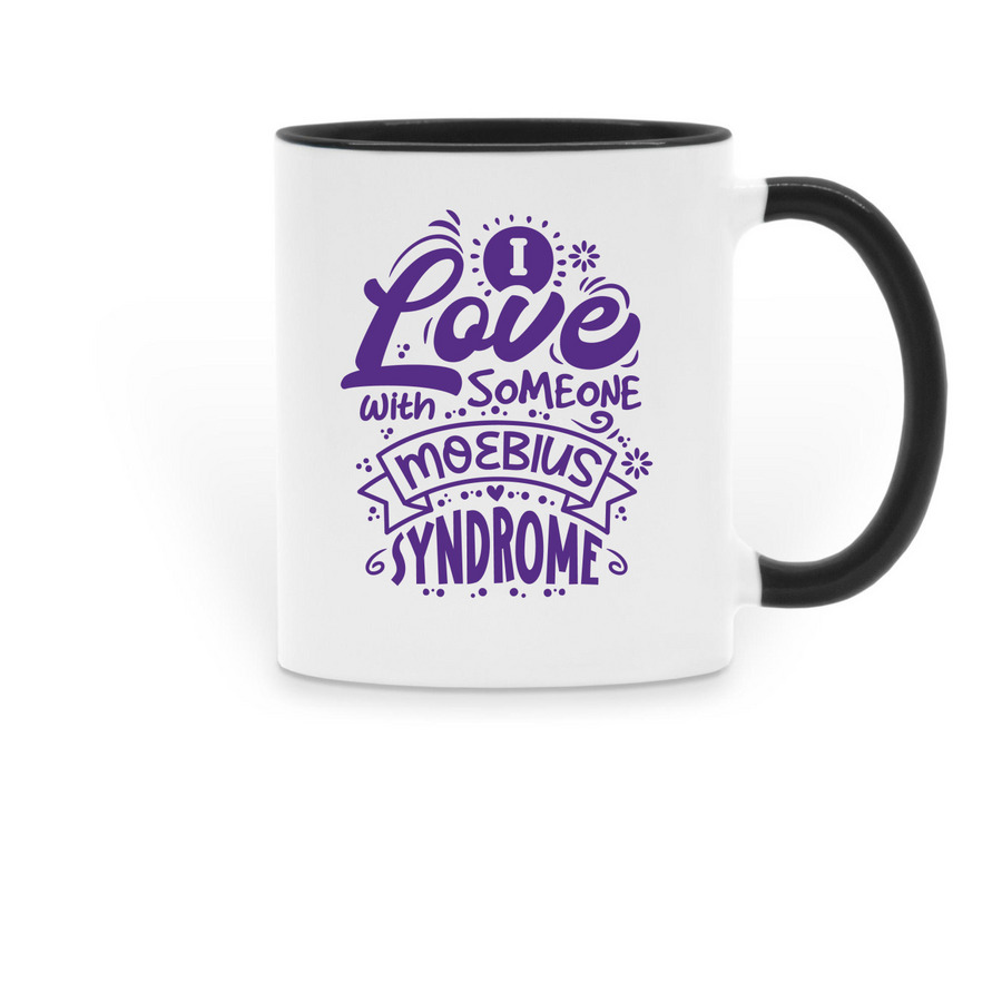 I Love Someone With Moebius Syndrome Mugs, a Black Two-Tone Ceramic Mug