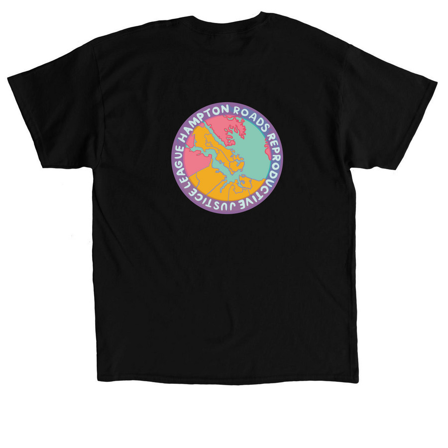 HRRJL Map Double Sided Tee, a Black Classic Unisex Tee (back-view)