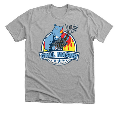 Blue Rhino Grill Master T-Shirt (Front), a Athletic Heather Premium Unisex Tee