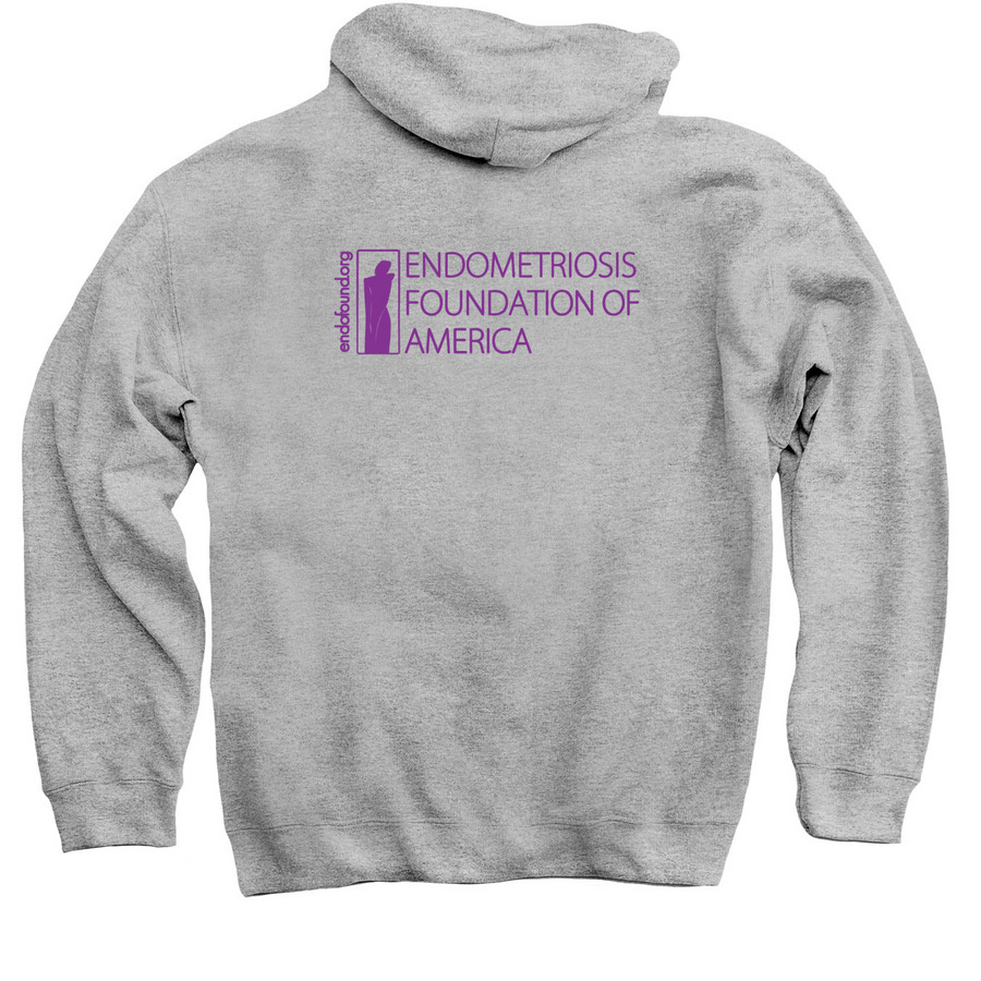 End Endo 5K Pullover Hoodie, a Sport Grey Pullover Hoodie (back-view)