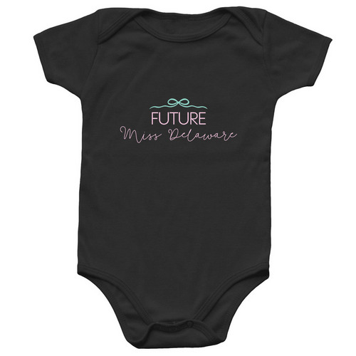 Future Miss DE Baby Onesie, a Black Infant Onesie