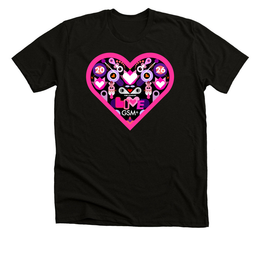 Our Heart, a Solid Black Blend Premium Unisex Tee