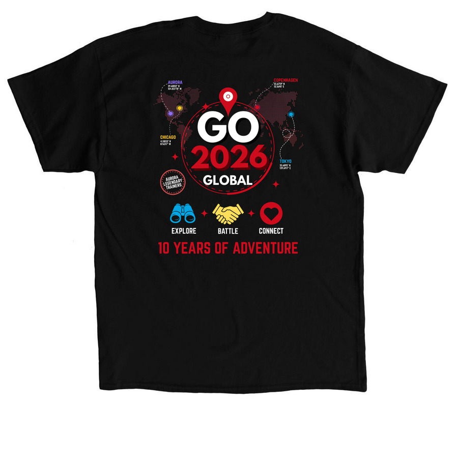 Red Bird Go 2026 Global ALT, a Black Classic Unisex Tee (back-view)