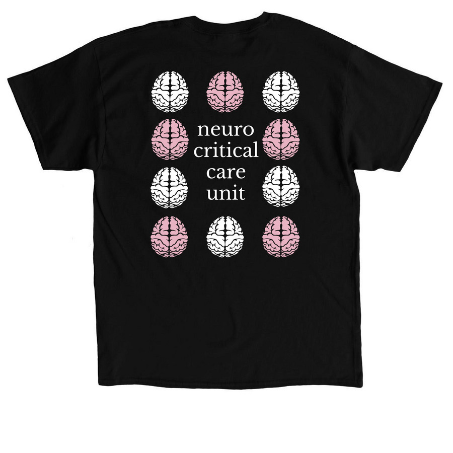 NCCU brain shirt&nbsp;, a Black Classic Unisex Tee (back-view)