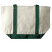 Totes, a Natural/Forest Large Two-Tone Canvas Tote Bag (back-view)