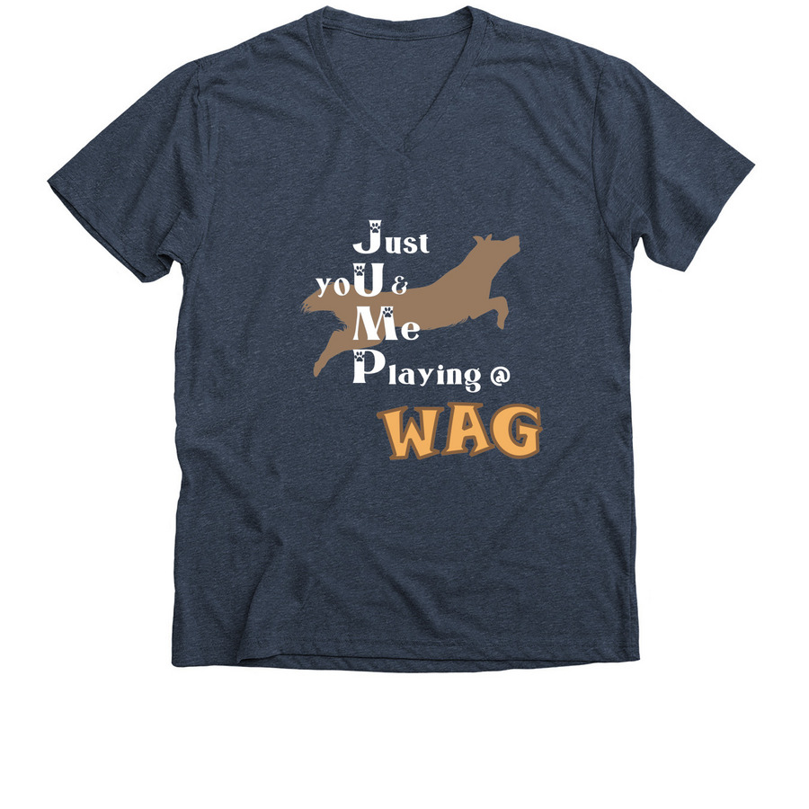 Jump @ WAG, a Heather Navy Premium V-Neck Tee