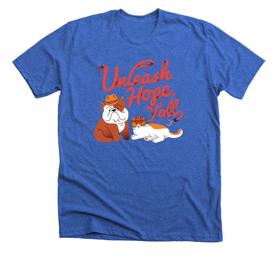 Unleash Hope, Y'all!, a Heather True Royal Premium Unisex Tee