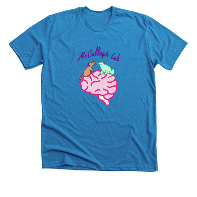 McCullagh Lab Research group, a Neon Blue Premium Unisex Tee