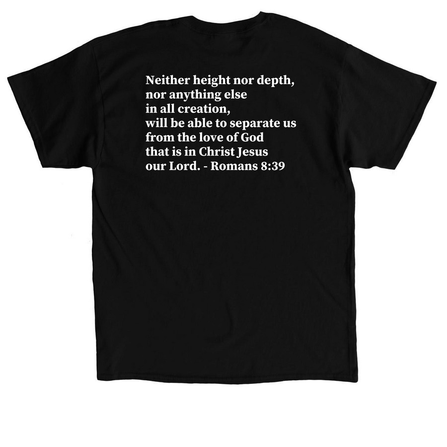Not Alone, a Black Classic Unisex Tee (back-view)