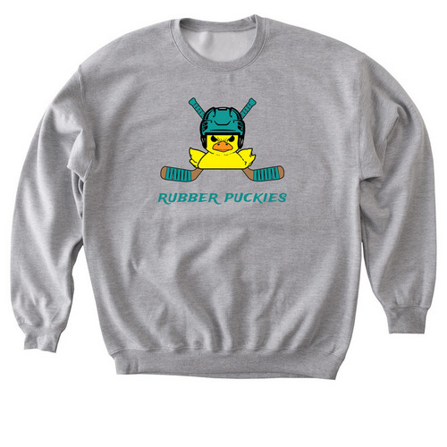 Rubber Puckies Tees & Sweatshirts, a Sport Grey Softstyle Crewneck Sweatshirt