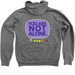 1N5 | YOU ARE NOT ALONE, a Deep Heather Zip Up Hoodie (back-view)