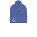 Charis Beanies, a Heather Dark Royal Printed Pom-Pom Beanie
