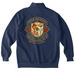 Critical Care, a True Navy Comfort Colors Quarter Zip Pullover (back-view)