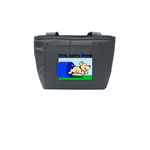 Insulated Lunch Bag - Full Color Logo, a Grey Steel Insulated Lunch Tote