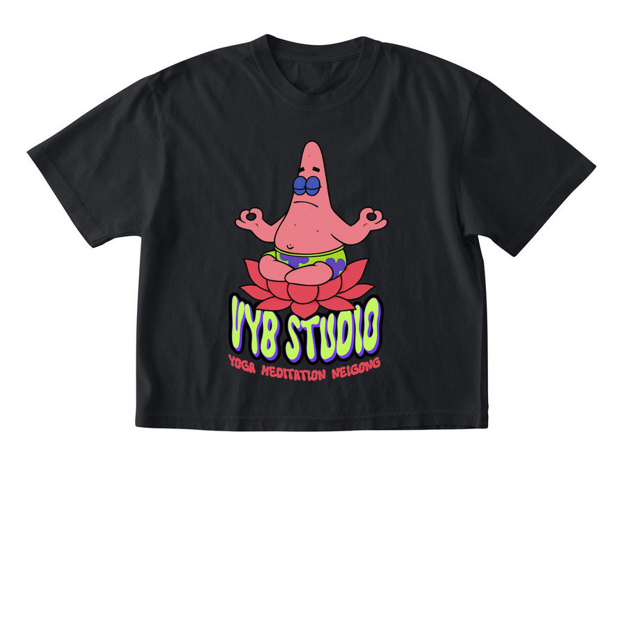 Patrick Star, a Black Comfort Colors Boxy Tee