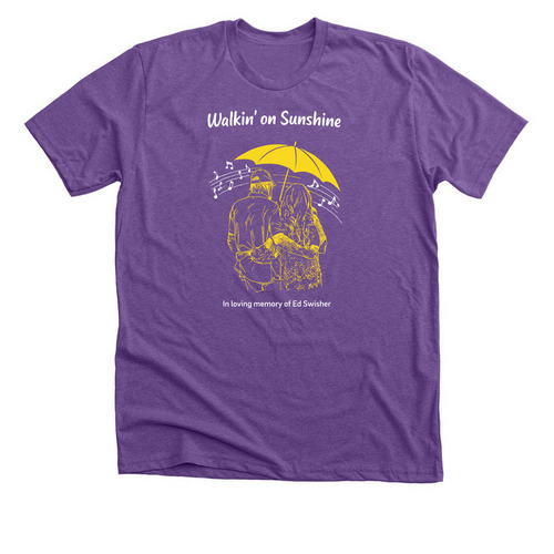 Walkin' on Sunshine, a Heather Team Purple Premium Unisex Tee