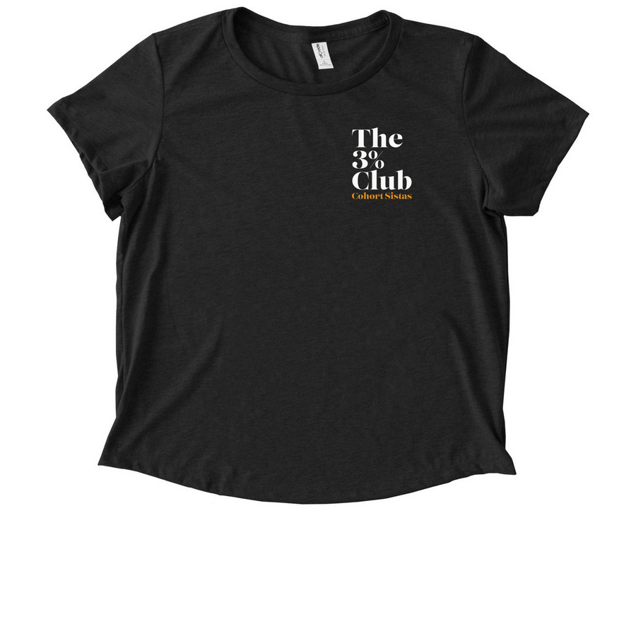 The 3% Club Apparel, a Space Black Allmade Eco Triblend Women?s Scoop Neck Tee