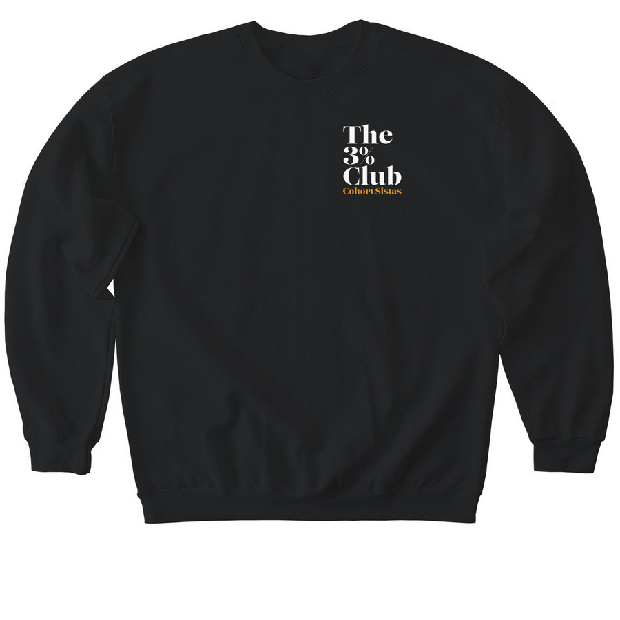 The 3% Club Apparel, a Black Softstyle Crewneck Sweatshirt