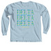 "Delta Delta Delta" Art Fill Wear, a Chambray Comfort Colors Long Sleeve Tee