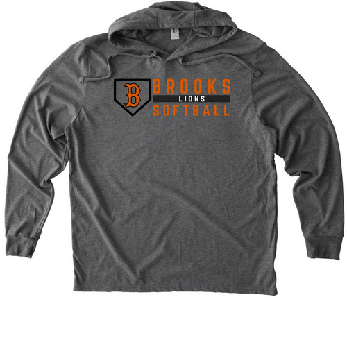 Brooks Softball, a Aluminum Grey Allmade Eco Triblend Hoodie Tee