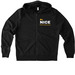 Be NICE Protect Democracy, a Deep Black Allmade Organic French Terry Zip Up Hoodie