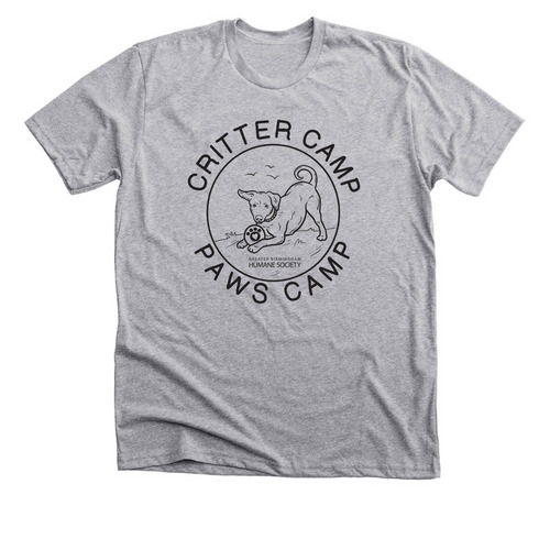 Critter Camp - PAWS Camp, a Athletic Heather Premium Unisex Tee