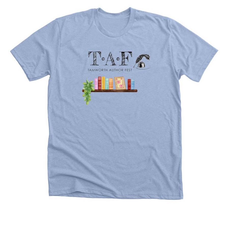 ACT Author Fest T-Shirt, a Heather Baby Blue Premium Unisex Tee