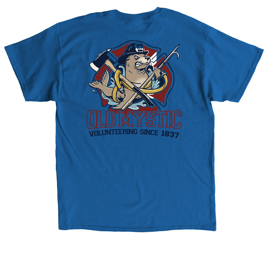 OMFD Supporter Shirt with Seal - Blue, a Royal Classic Unisex Tee (back-view)