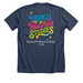 French & Francophone Swag, a Heather Navy Premium Unisex Tee (back-view)