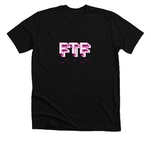 FTF - Pink, a Solid Black Blend Premium Unisex Tee