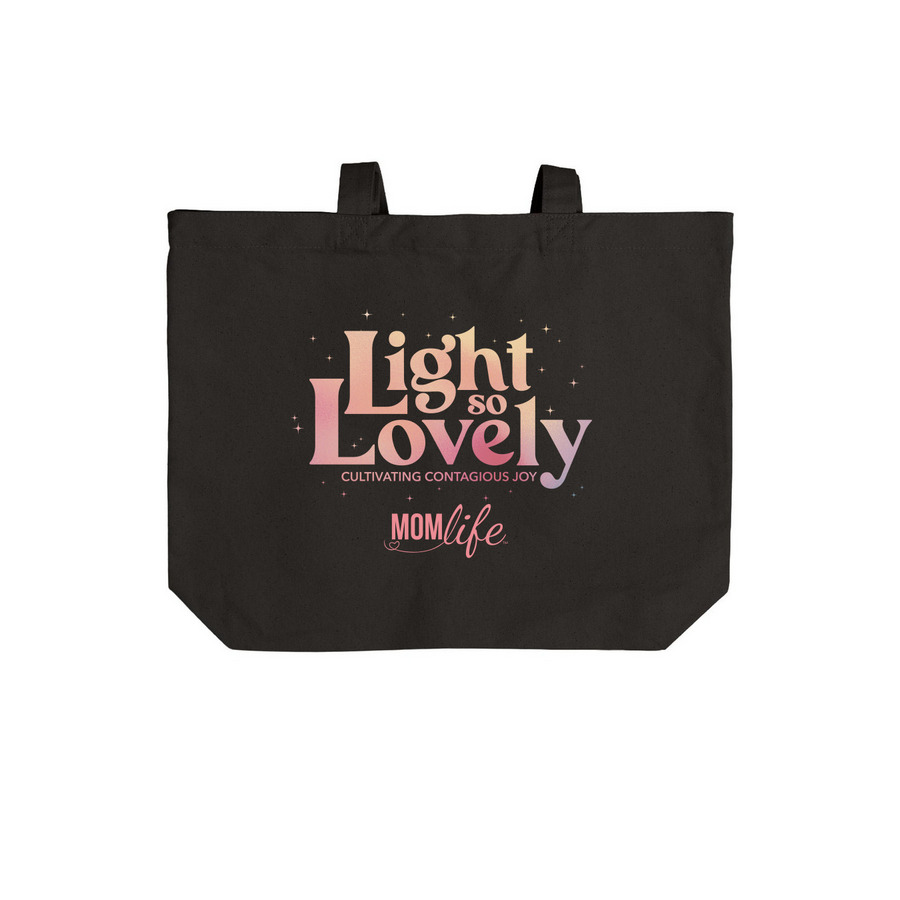 LSL Tote, a Deep Black Cotton Canvas Tote Bag (back-view)