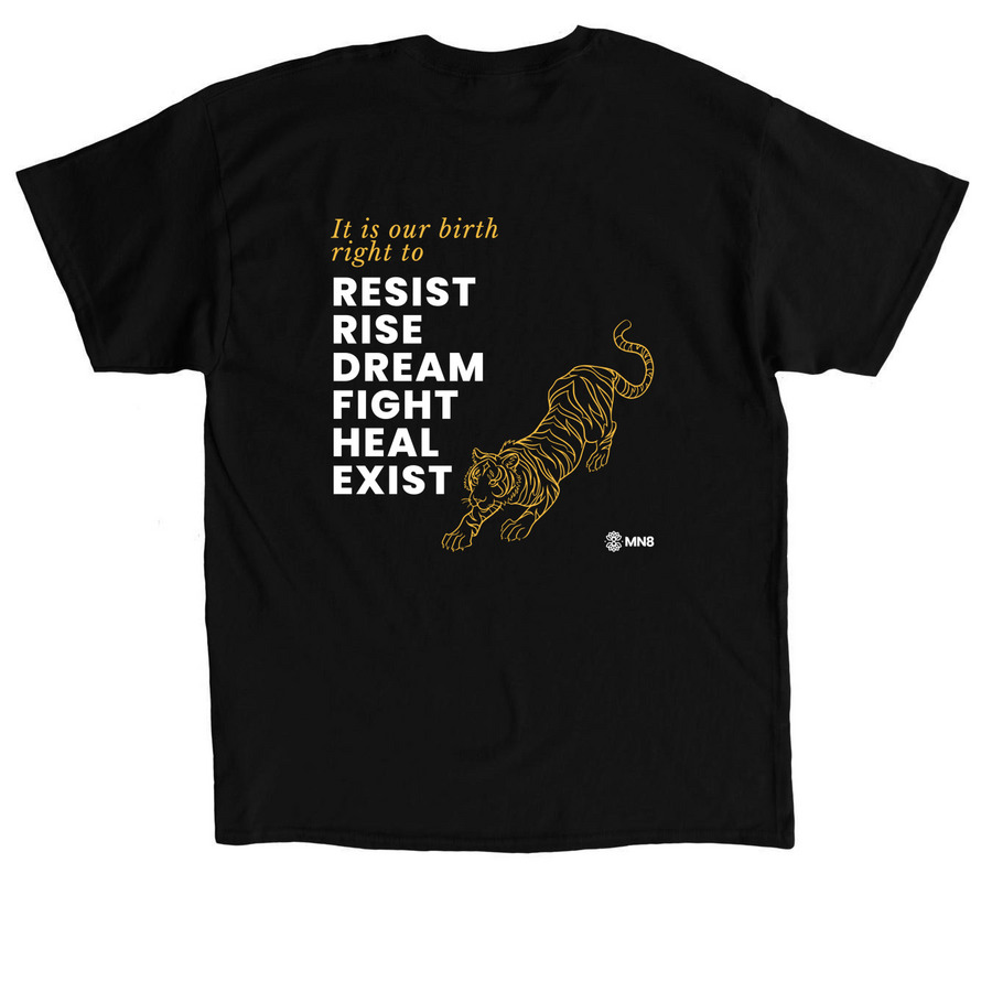 It Is Our Right To Resist, a Black Classic Unisex Tee (back-view)