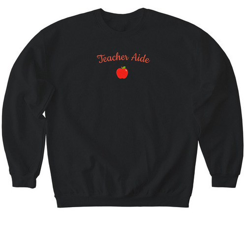 Teacher Aide merch, a Black Softstyle Crewneck Sweatshirt