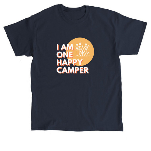 Happy Camper, a Navy Classic Unisex Tee