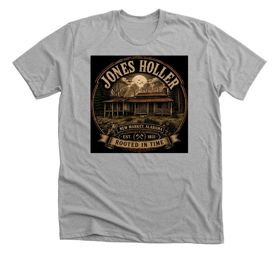 Help us save this historic 1831 one cabin, a Athletic Heather Premium Unisex Tee