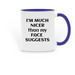 PMOSS Mug, a Dark Blue Two-Tone Ceramic Mug