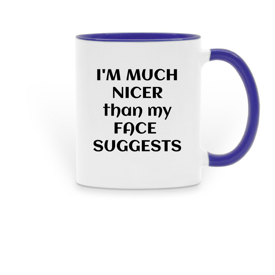 PMOSS Mug, a Dark Blue Two-Tone Ceramic Mug