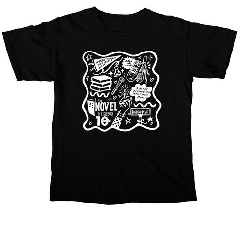 Novel Neighbor 10th Birthday Print!, a Black Comfort Colors Unisex Tee