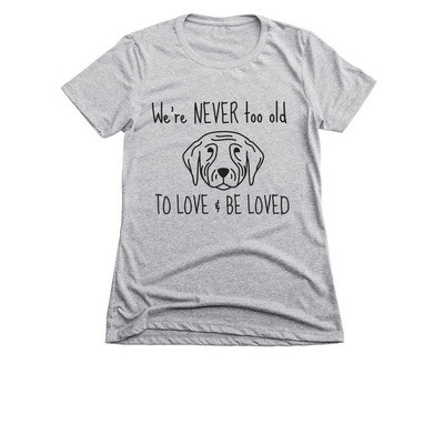 Show your love for senior dogs!, a Dark Heather Grey Women's Slim Fit Tee