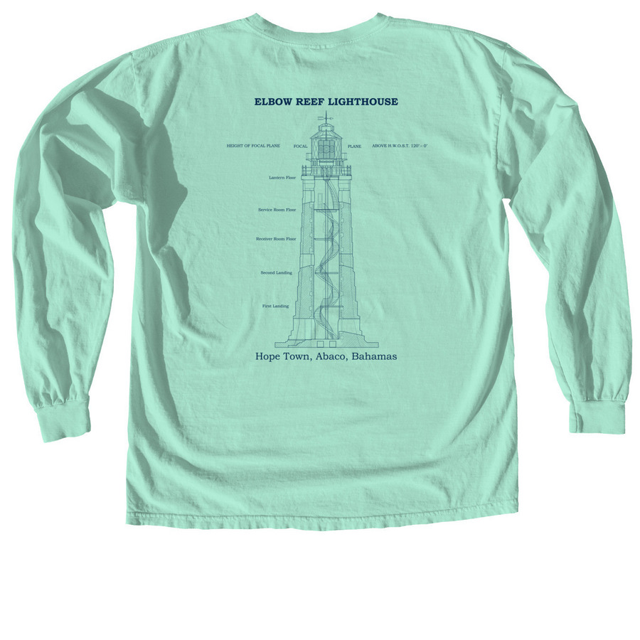 Restoration Crew, a Island Reef Comfort Colors Long Sleeve Tee (back-view)
