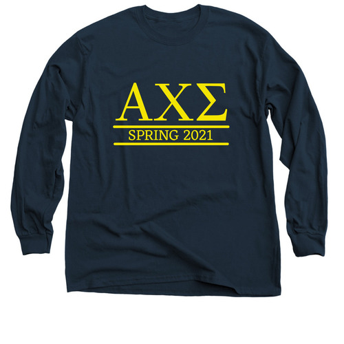 AXS Spring 2021 Design, a Navy Classic Long Sleeve Tee
