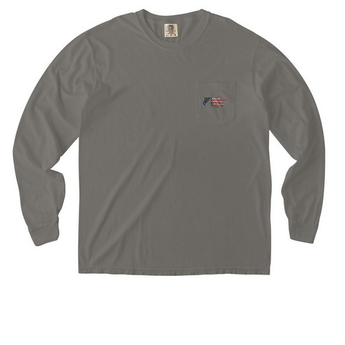 NMSC USA 250th Pocket Tees, a Grey Comfort Colors Long Sleeve Pocket Tee