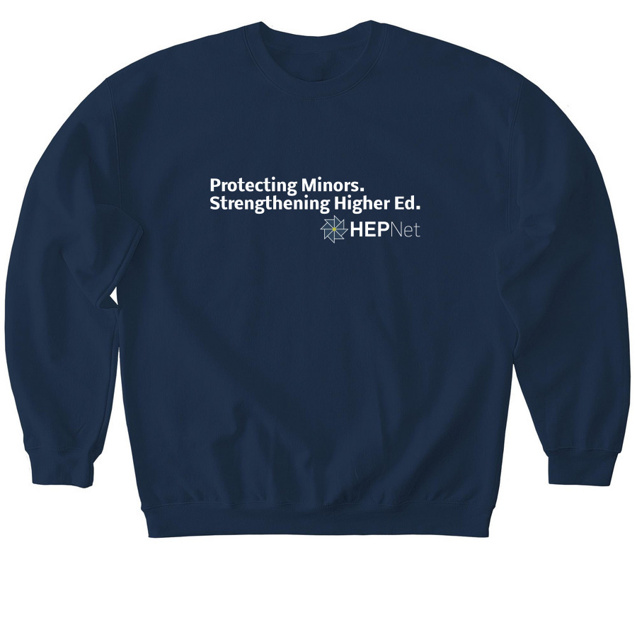 Protecting Minors. Sweatshirt, a Navy Softstyle Crewneck Sweatshirt
